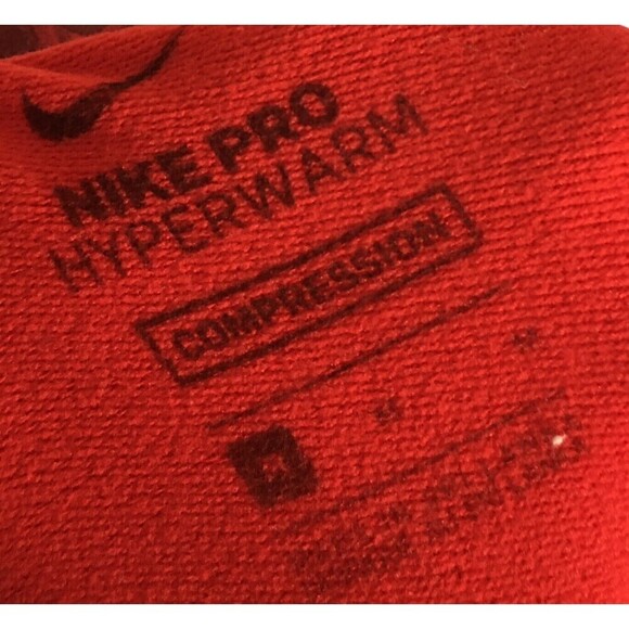 Nike Pro Compression Pants Women's Medium Red Hyper Warm Football - Picture 8 of 8